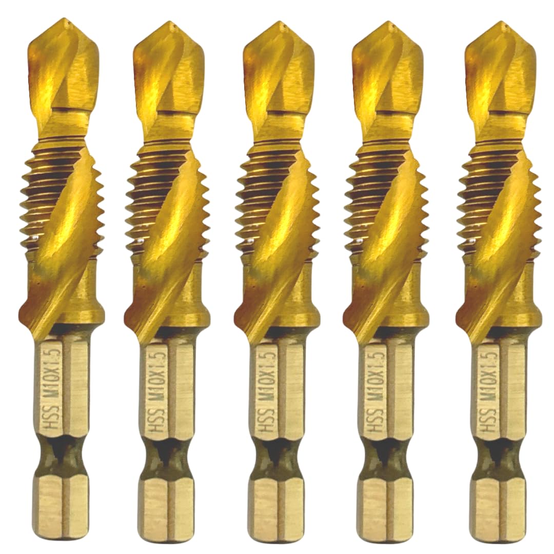 Rennie Tools, Pack Of 5, M10 x 1.5 Combination Drill and Tap Bit