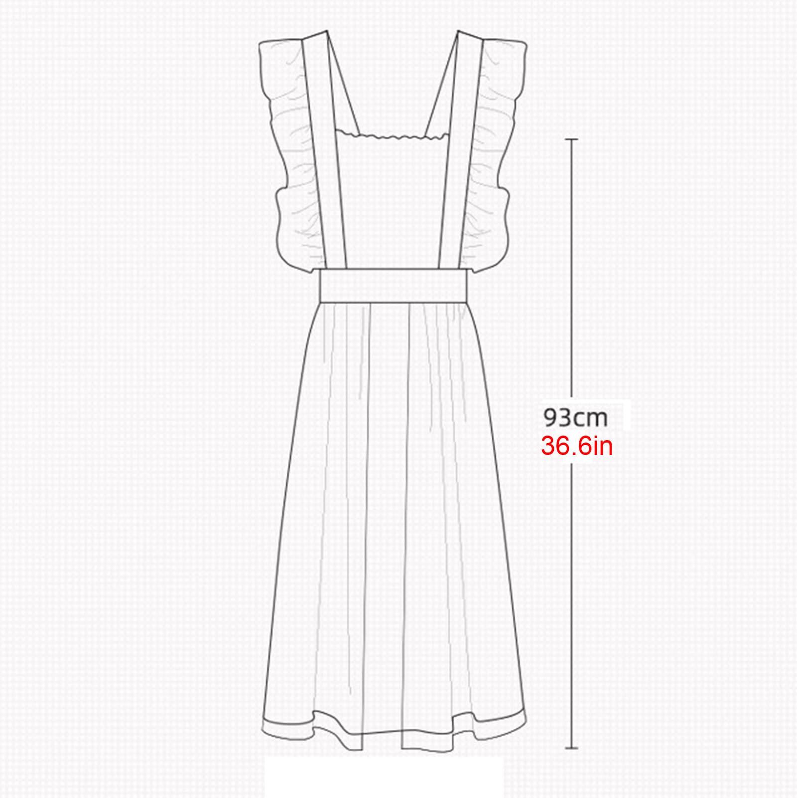 Bawełniany Fartuch Śliczny Damski Fartuch Sukienka Z 2 Kieszeniami Do Kuchnia Gotowanie MalowanieWhite,One Size
