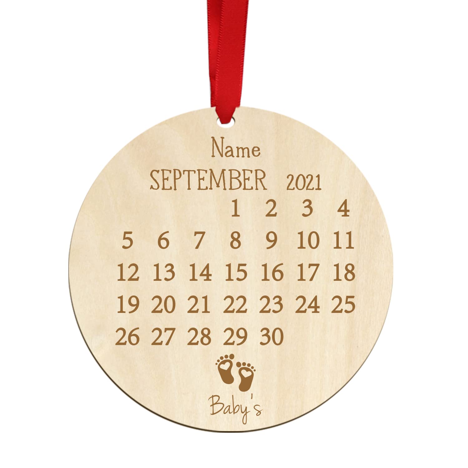 Personalized Baby's Name First Christmas Ornament 2021 Our First Christmas as Family Christmas Tree Ornament Decoration (Personalized Baby's Name)