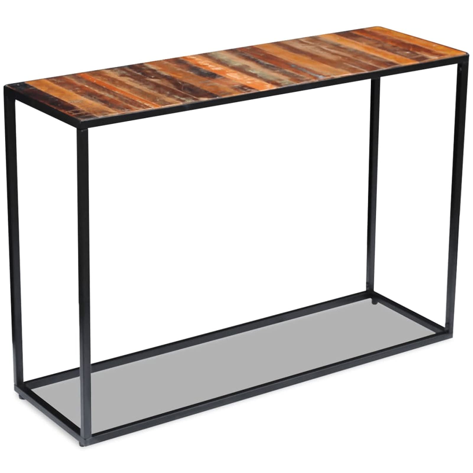Homgoday Mesa Consola de Madera Maciza reciclada 110x35x76 cm Mesas auxiliares de salón,Mesa Consola Recibidor Mueble de Entrada Estrecha Clásica