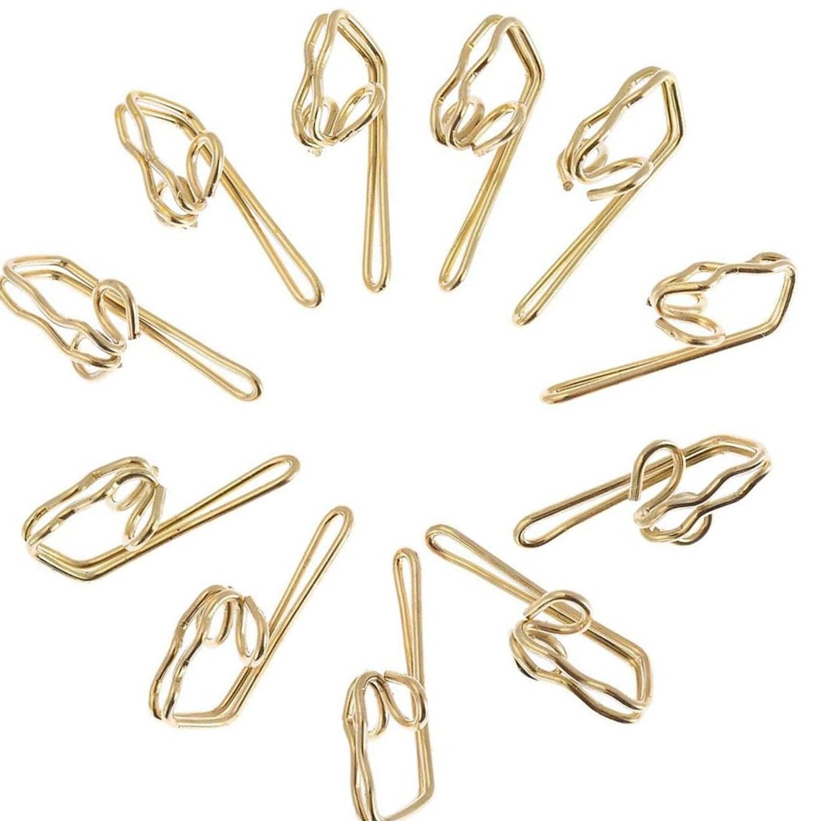 100 Pieces Silver Metal Hooks for Curtains Strong Rotating Design Perfect for Thick Drapes Strong Curtain Fasteners Metal Curtain Fasteners