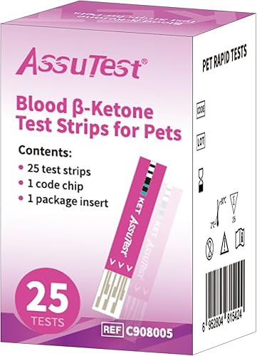 Miniatura 1 de AssuTest Tiras reactivas de cetonas en sangre para mascotas, prueba de granja de beta-cetona, herramienta de detección de cetosis precisa y fácil de