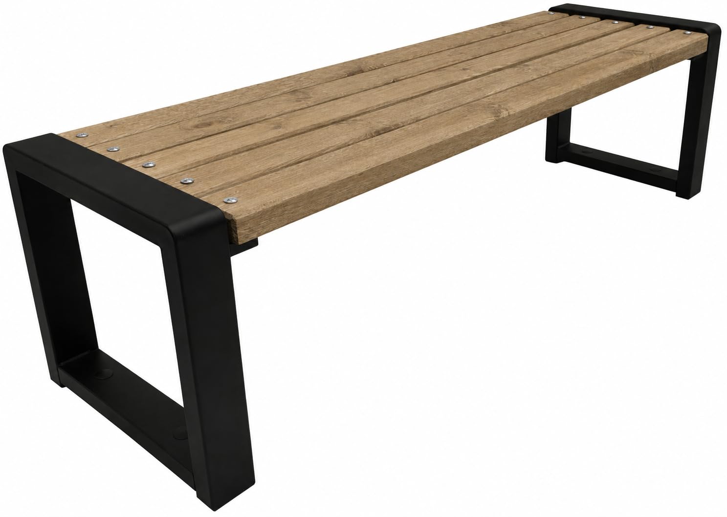 Primario - Banco de jardín, banco de parque, banco al aire libre, con capacidad de carga de 350 kg, de madera, resistente a la intemperie, roble (Grande-BO, roble, 175 cm, longitud del asiento, CE)