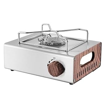 ポータブルコンロ　ストーブ Amazon.co.jp: お湯を沸かしてキャンプする ガスコンロ 防風性と