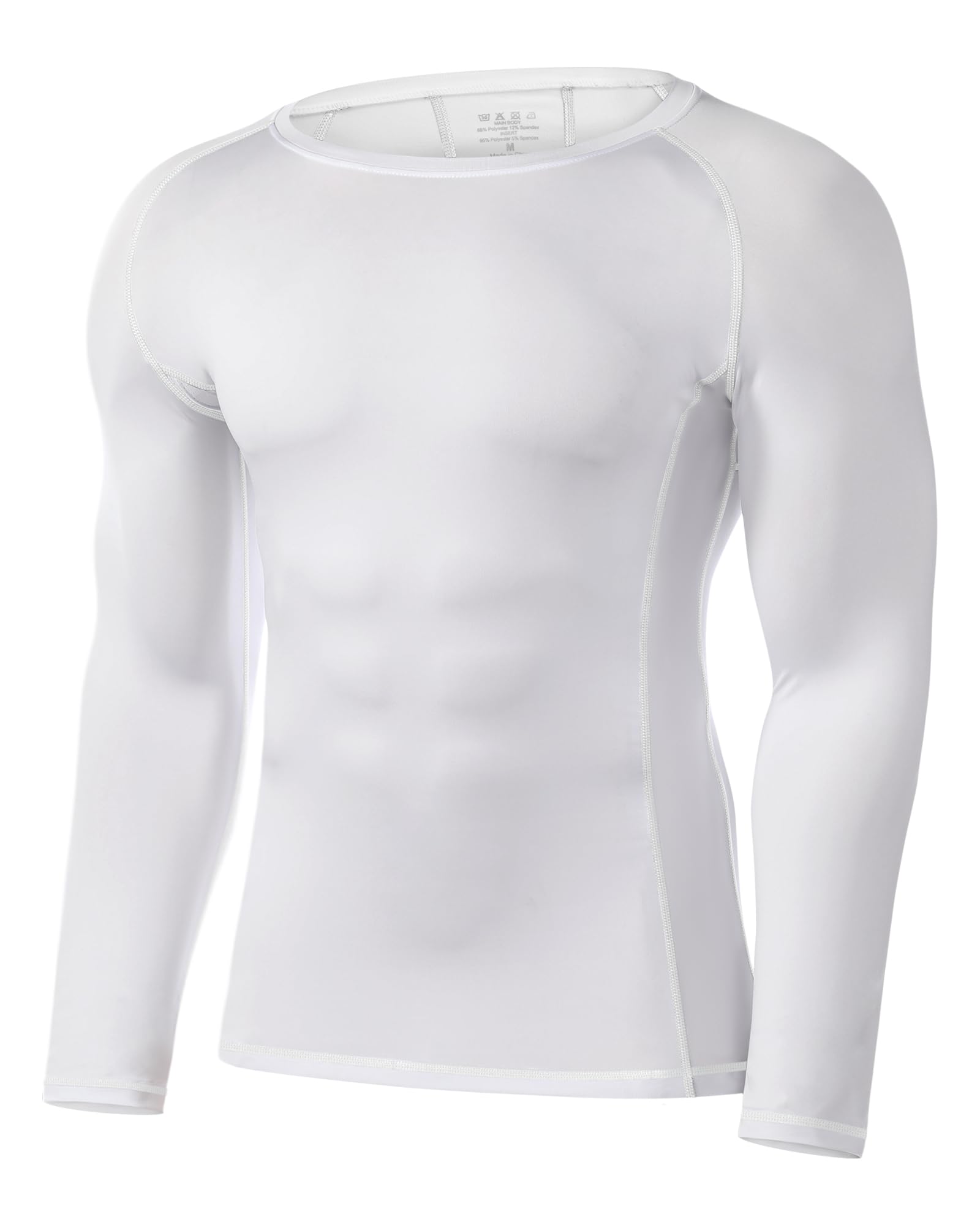 RunhitMen's Compression Long-Sleeve T-Shirt Athletic Compression Base Layer Cool Dry Workout Shirts Sports Running TopsGlobal Recycled StandardGlobal Recycled StandardGlobal Recycled Standard