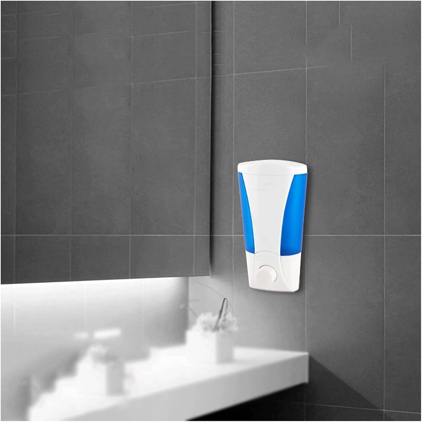 Soap Dispenser Single-Head and Double-Head Soap Dispensers (White and Chrome) Kitchen Toilet Liquid Box, Installation with Holes Liquid soap Dispenser (Color : C)