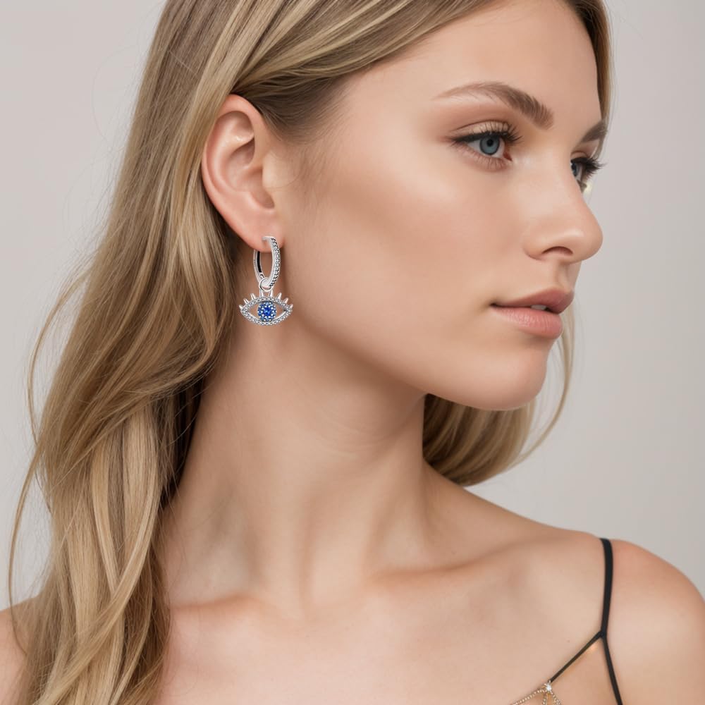 Dangle Earrings 925 Sterling Silver for Women Hoop Earrings Cubic Zirconia Star Earrings Butterfly Earrings Gifts for Women - Image 4