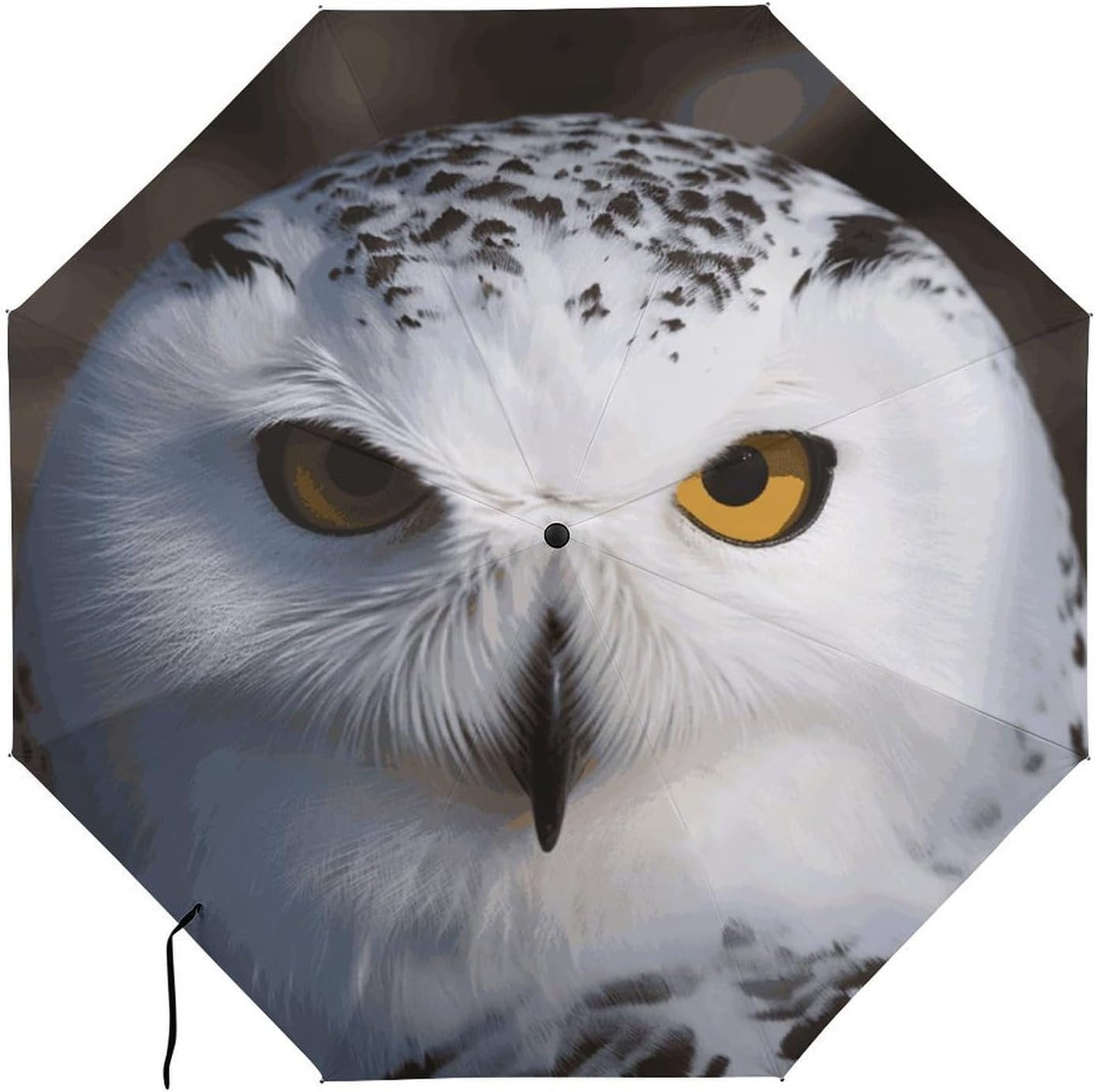 Snowy Owl Eyes Umbrella Extra Large Folding, Travel Umbrella Windproof, Compact, Golf Umbrella With Unique Patterns, Fashionable And Beautiful for Men And Women.