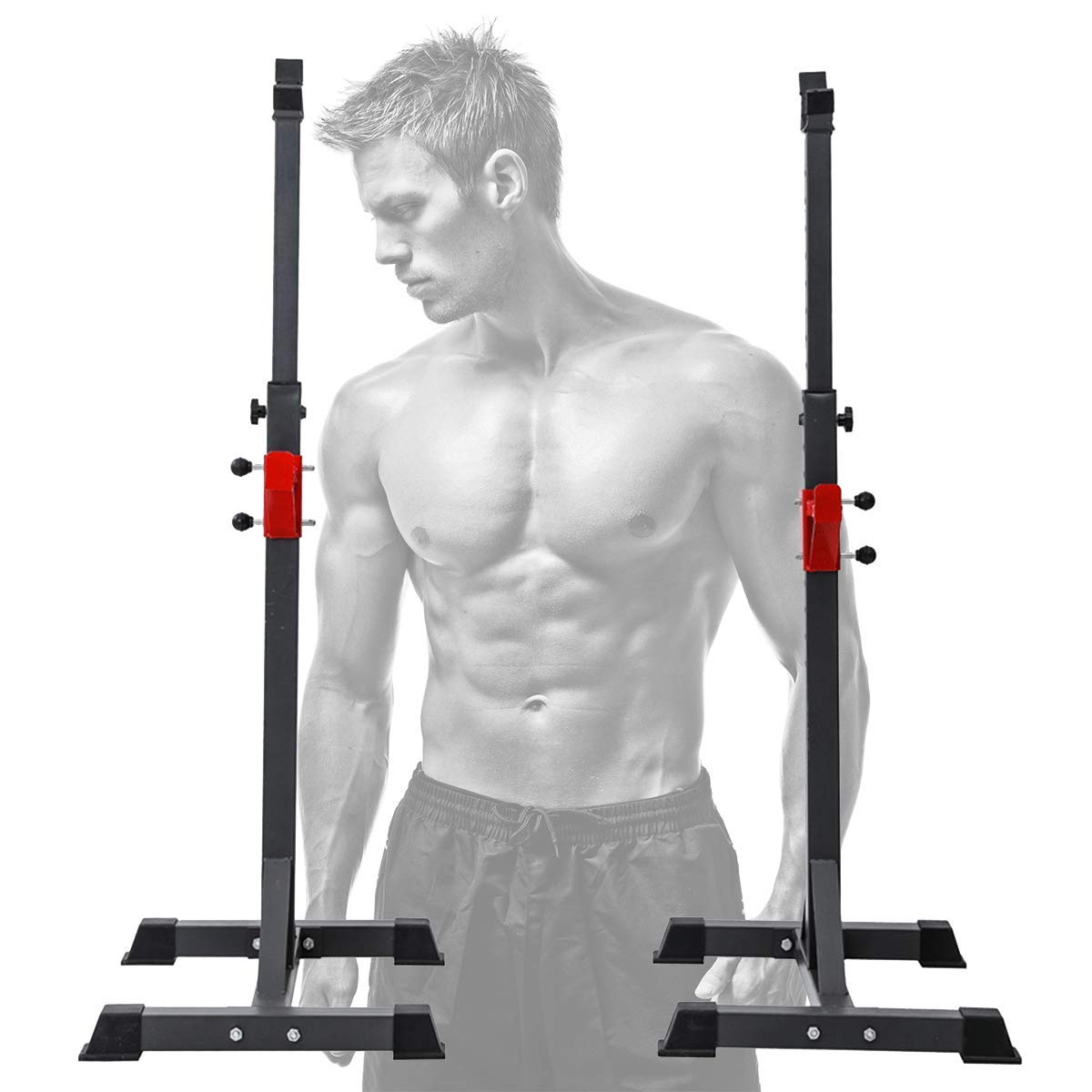 AYCDL Pull Up Bar Squat Rack Bench Multifunction Bracket Indoor, Home Fitness Equipment Weights Dumbbell Bench Benches for Household