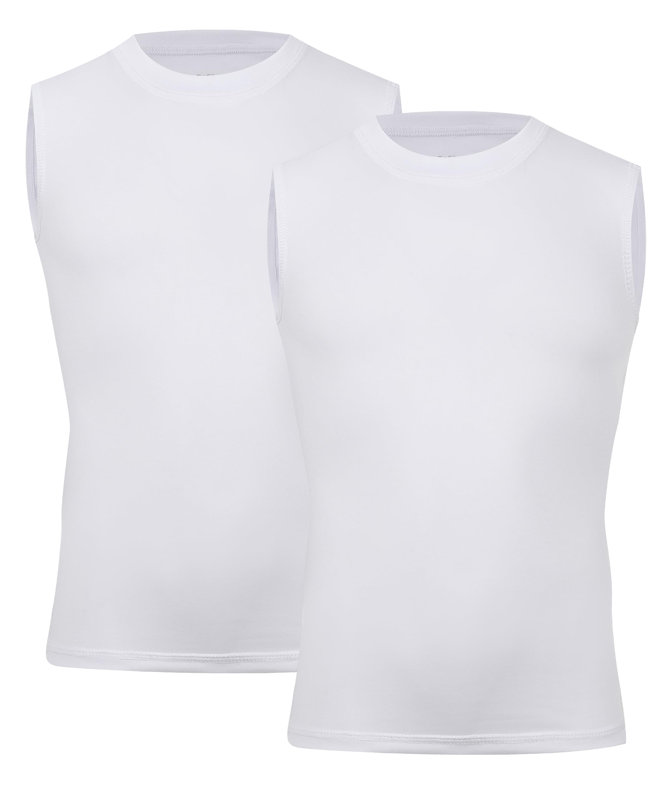 TeGlraddix Youth Boy Girls Sleeveless Compression Shirt Kid Athletic Tank Top Quick Dry Basketball Football Undershirt