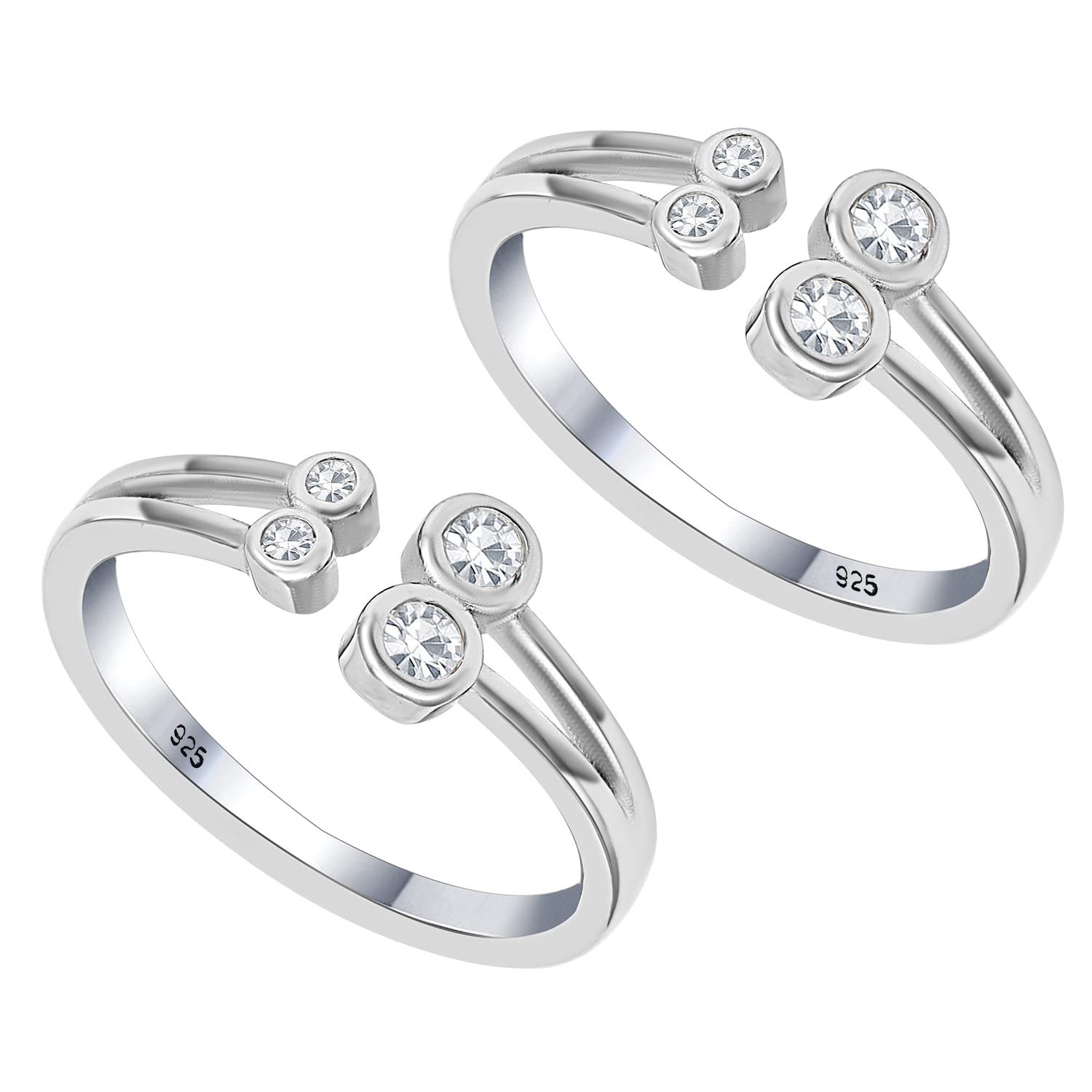 Pissara Marvelous 925 Sterling Silver Valentine Day Gift Cubic Zirconia Toe Rings For Women And Girls|with Authenticity Certificate, 925 Stamp & 6 Months Warranty (TR104684) (B0BJ73JGD4) Amazon Price History, Amazon Price Tracker