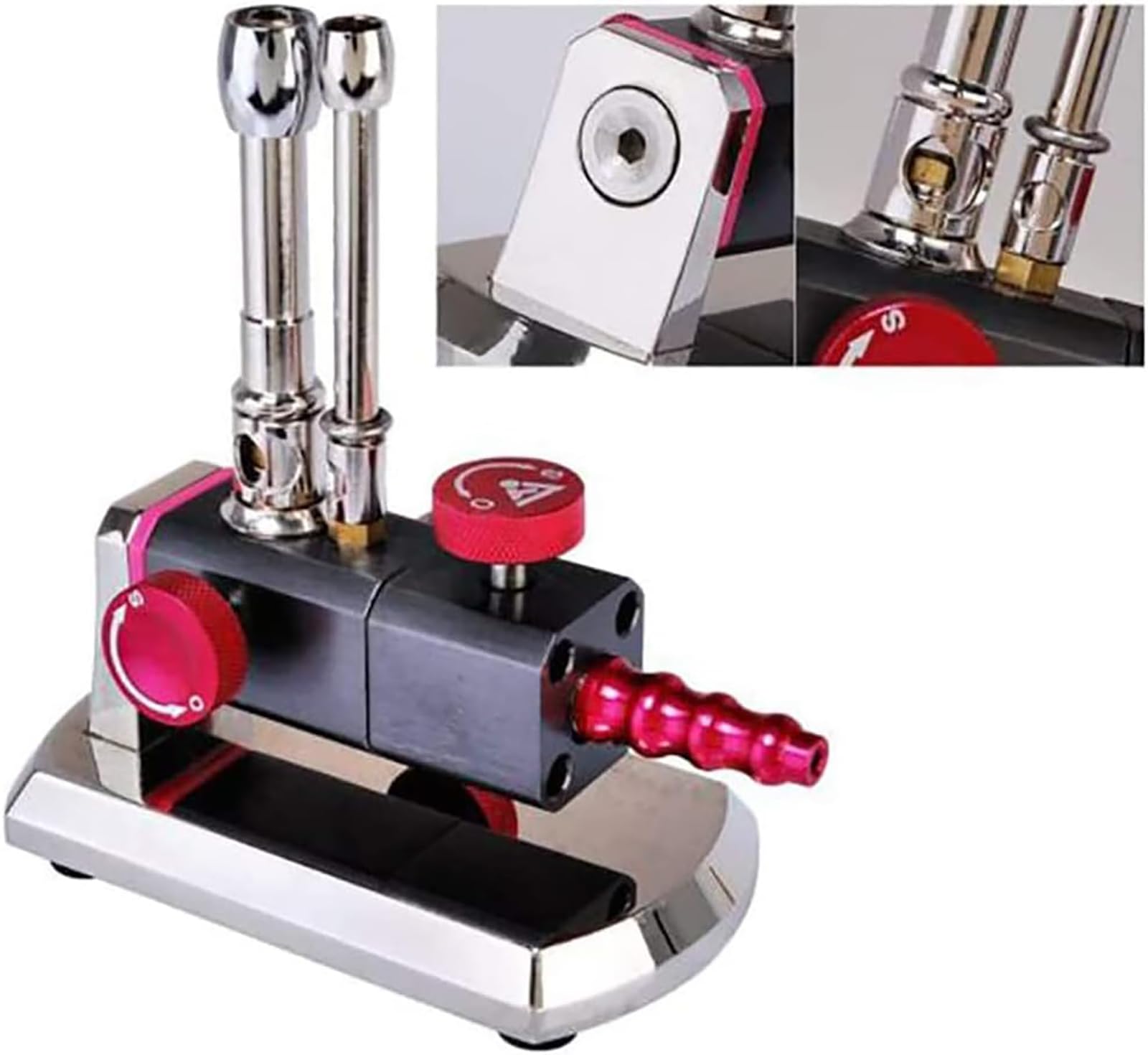 Brûleur Bunsen de laboratoire à double tube, contrôle indépendant + rotation à 30°, convient pour les laboratoires, la médecine, le matériel et la cuisine