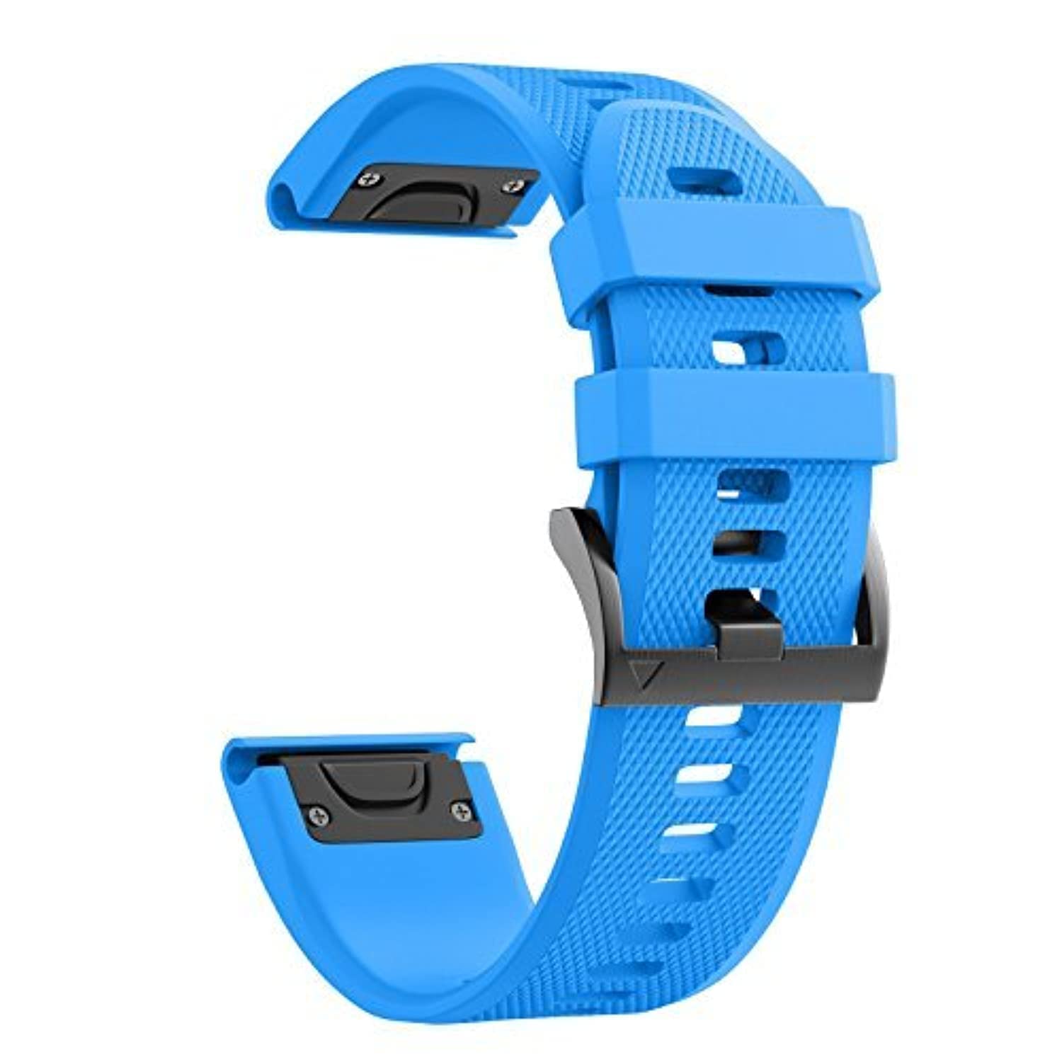 Dado Silicone Replacement band 22 mm Compatible with Garmin watch Fenix 7 | Fenix 6 | Fenix 5 | 6 Pro | 5 Plus | Approach S60 | Forerunner 945 Smartwatch strap (Sky Blue)