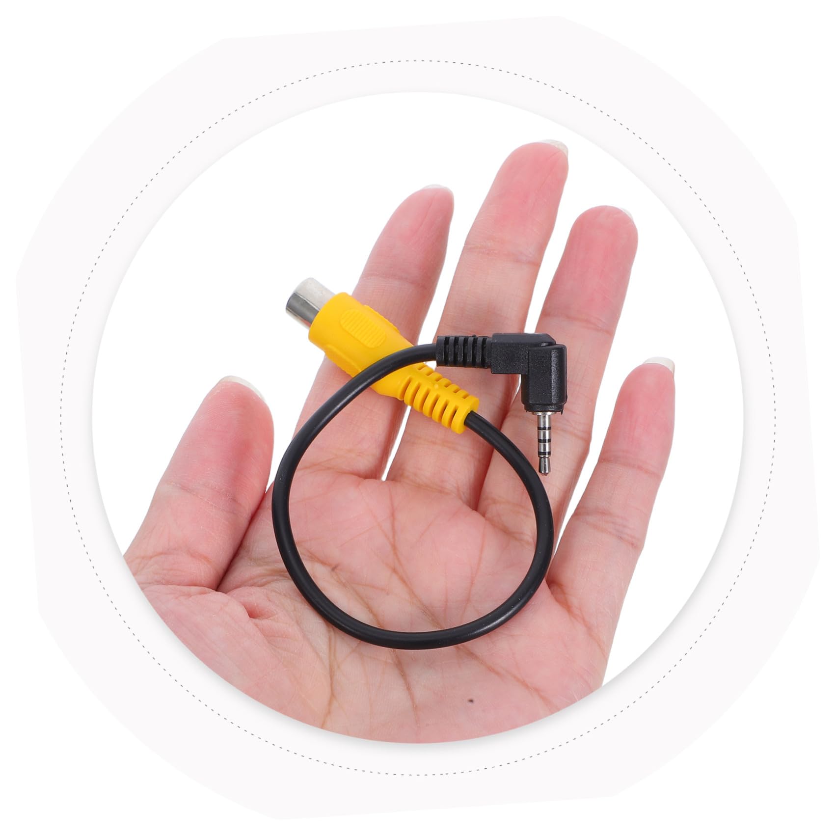 SHINEOFI Cavo Convertitore RCA AV per GPS Tablet Car DVR, Materiale PVC e Rame, Nero