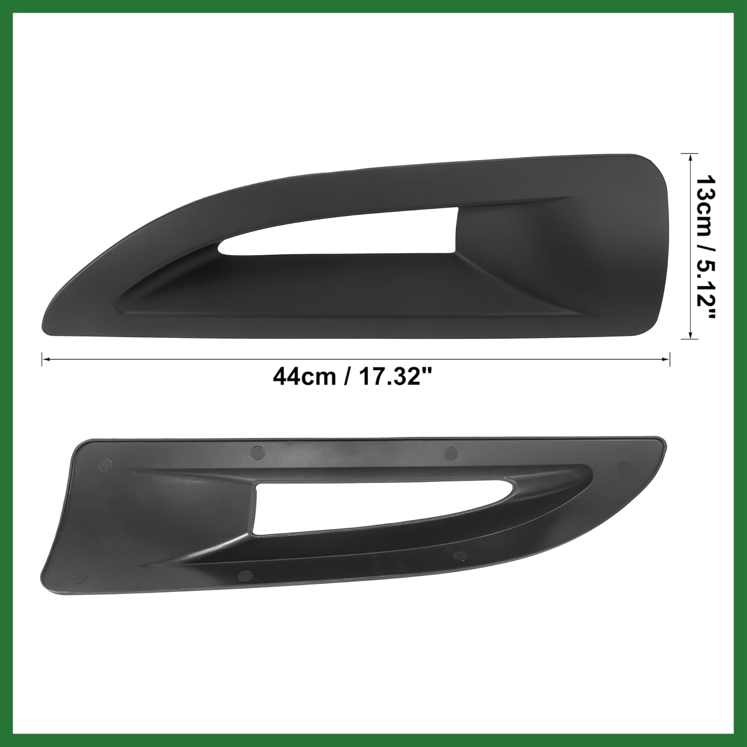 Motoforti Pair Hood Side Air Vent Cover Bezels Trim Matte Black for Jeep Wrangler JK JKU Unlimited Rubicon 2007-2017 Long-Lasting