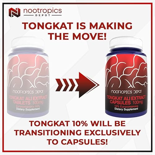 Nootropics Depot Tongkat Ali Extract Capsules | 100Mg | 60 Count | 10% Eurycomanone By Hptlc | Eurycoma Longifolia Root Extract #TOP2