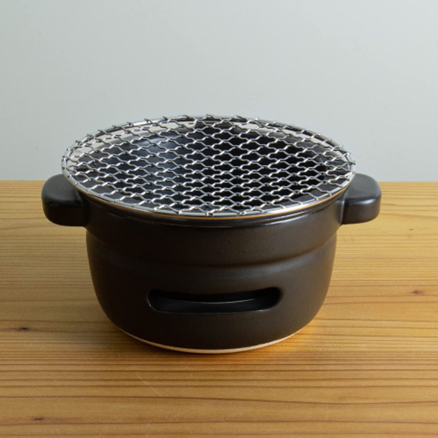 Amazon | かもしか道具店 卓上コンロ 陶器 陶の炭火コンロ 丸 こぶり