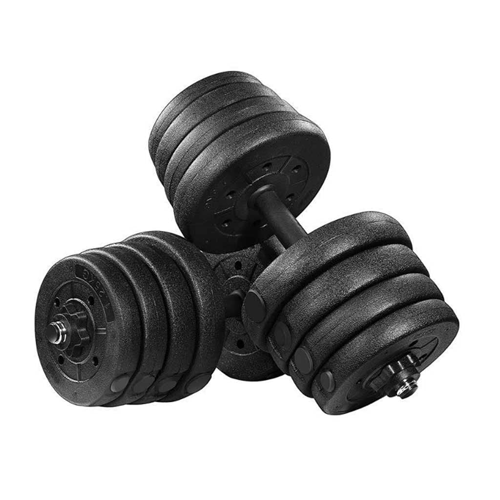 A Pair of 30kg Dumbbell Weight Set Adjustable Solid Fitness Safety Non-slip Dumbbells Gym Exercise Training Tools