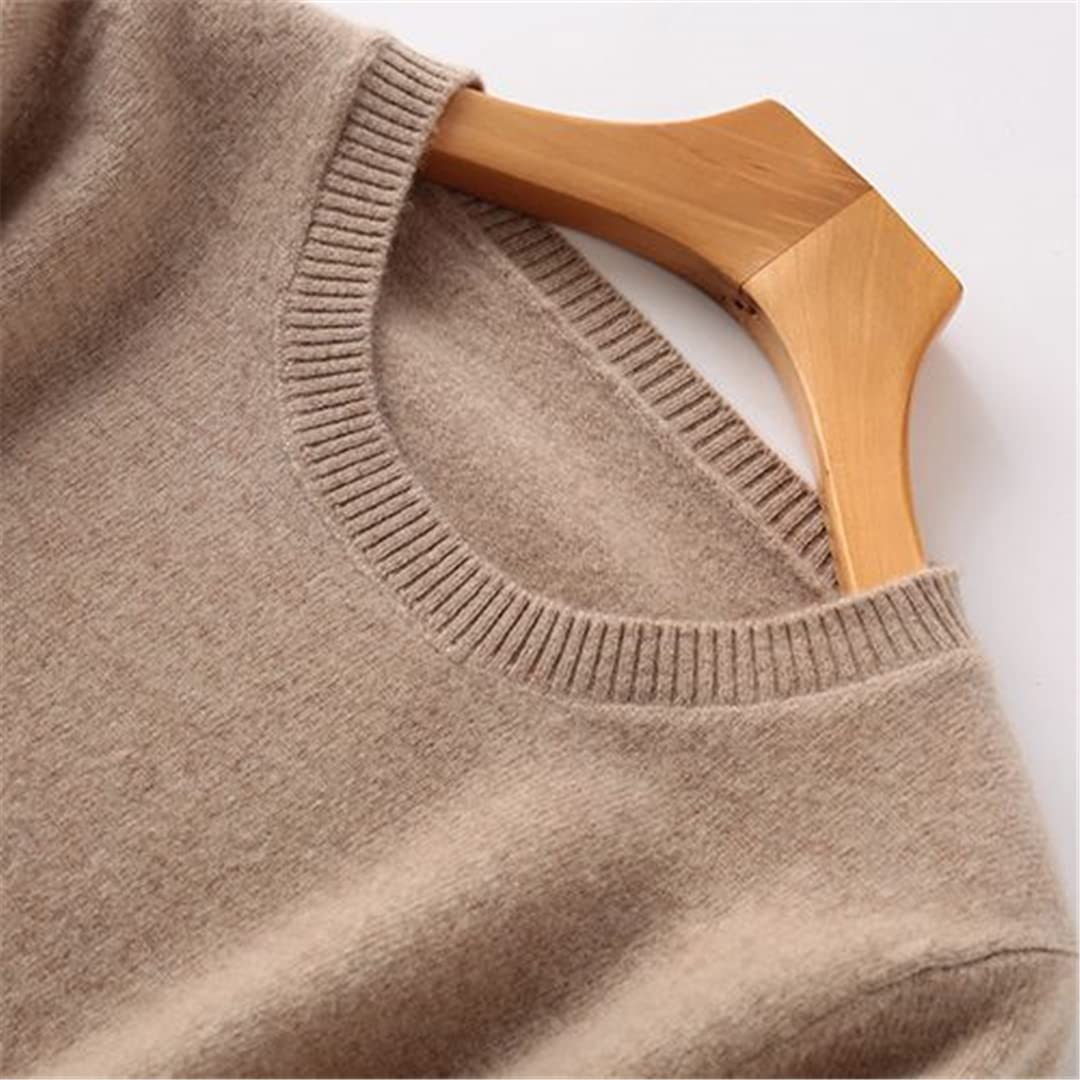 Ruereuu Pullover da donna in cashmere Maglione O Collo Pullover