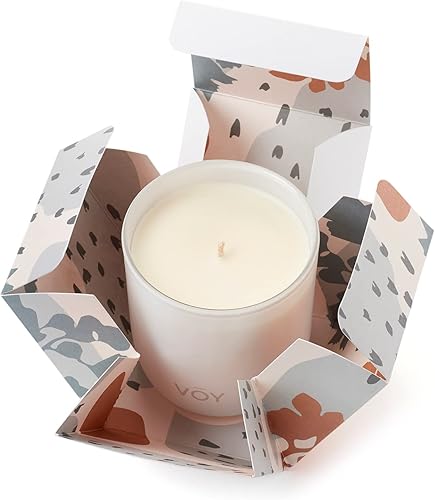 Miniatura 2 de VOY Vela perfumada, aroma a coñac envejecido de roble rico e higo negro, 55 horas de tiempo de combustión, vela de soja mezclada de primera calidad,