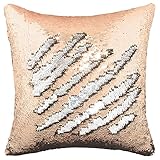 Play Tailor Sequin Pillow Cover Cushion Covers 16x16in Flip Sequins Decorative Throw Pillow Case,...