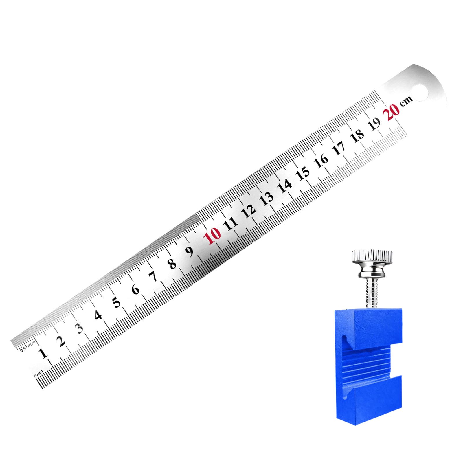 Limtula Blue Woodworking Marking Ruler With Multiple Scales And Hanging Hole Woodworking Marking Ruler