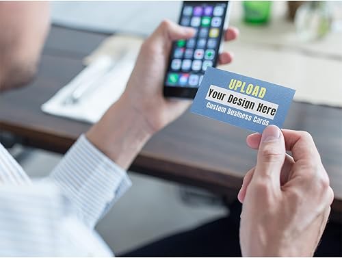 Miniatura 6 de Tarjetas de visita personalizadas con logotipo, papel revestido impreso de 2 lados para oficina, 3.5 x 2 pulgadas, tarjetas de visita Cutom