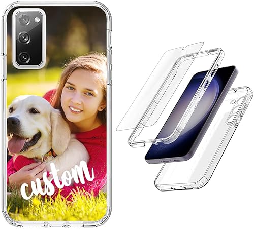 Vista 48 de Funda transparente 3 en 1 diseñada para teléfono Galaxy S21, Plus/Ultra/FE 5G Samsung, capas protectoras híbridas [protector de pantalla] Borrar 05