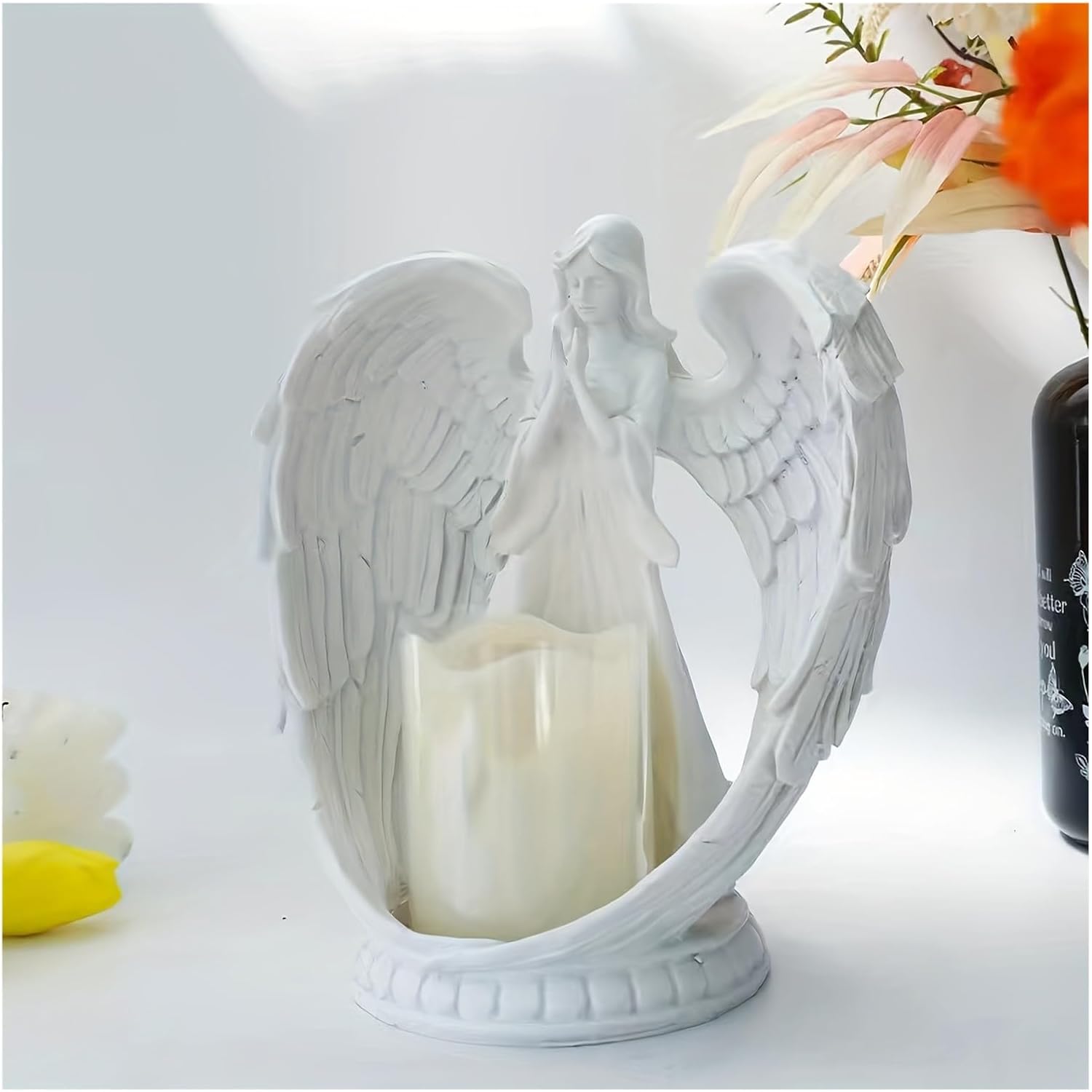 Nordic-Style Angel Figurine, European-Style Resin Statue, Little Girl Desktop Decoration, European Retro Style