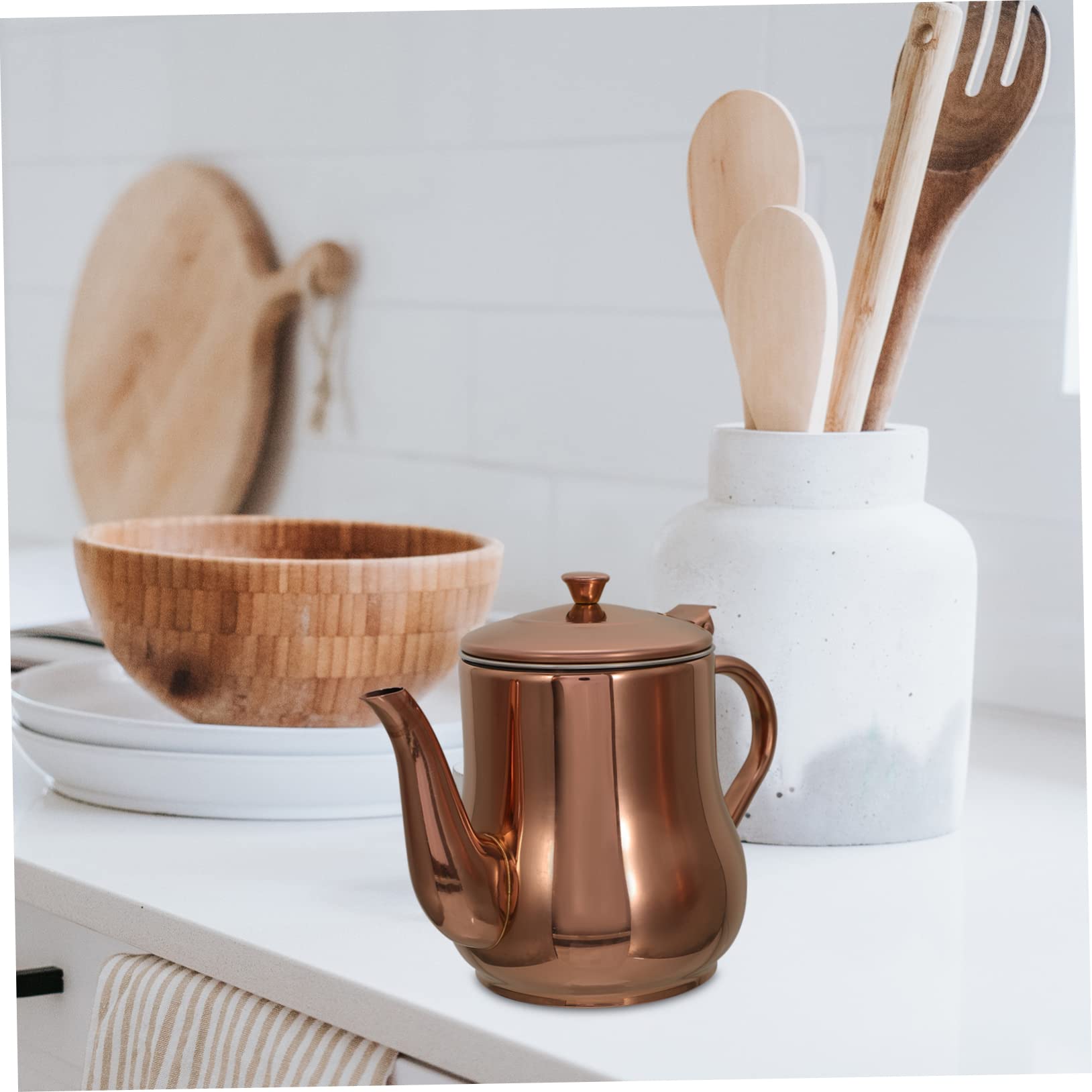 Didiseaon Recipiente Duradera de Aceite para Acero Inoxidable de 500ml Práctica Colador Integrado y Diseño Multiusos Adecuado para Cocina