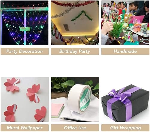 Miniatura 7 de BENECREAT 18 hojas de cinta adhesiva de doble cara blancas tamaño A4 de 8.3 x 11.5 pulgadas, hoja adhesiva fuerte (0.004in) para decoración de