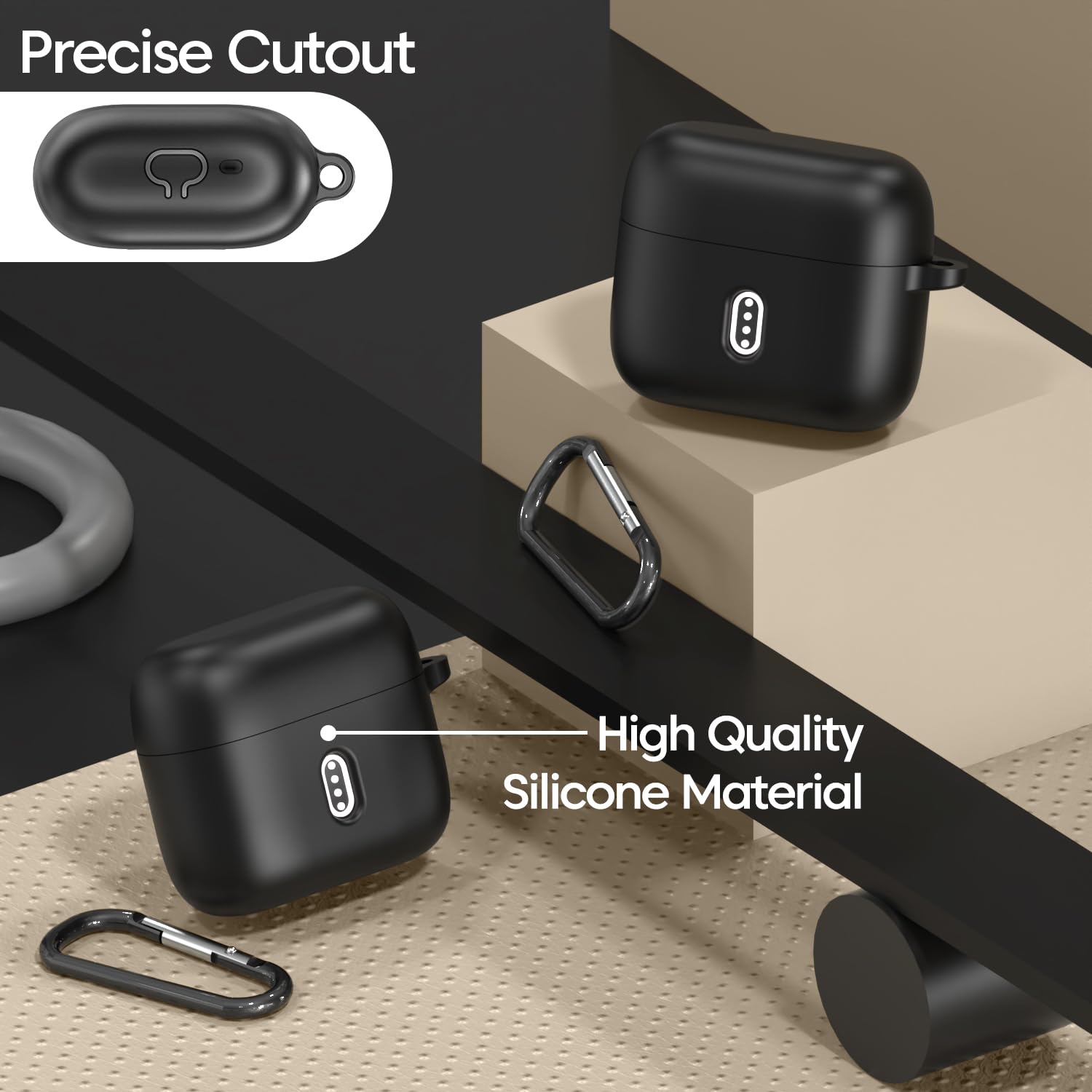Sounce Silicone Case for GOBOULT K10 Earbuds with Keychain, Blue — Amazon image 6