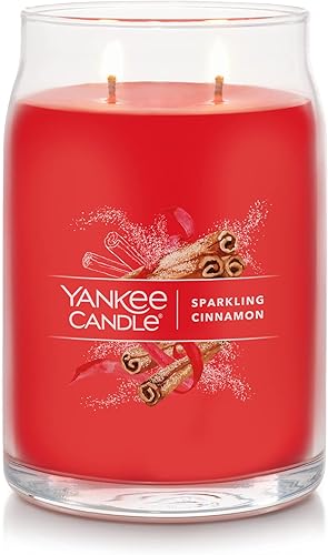 Miniatura 4 de Yankee Candle Sparkling Cinnamon Signature - Vela perfumada en tarro grande de 20 onzas, de dos mechas, más de 60 horas de combustión, aroma de