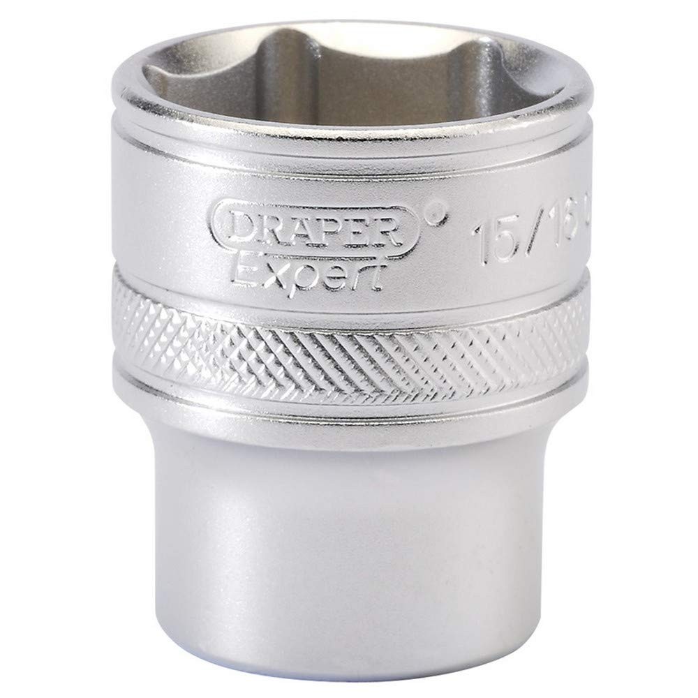 Draper 16633 6 Point Imperial Socket 1/2"" Sq Dr 15/16""