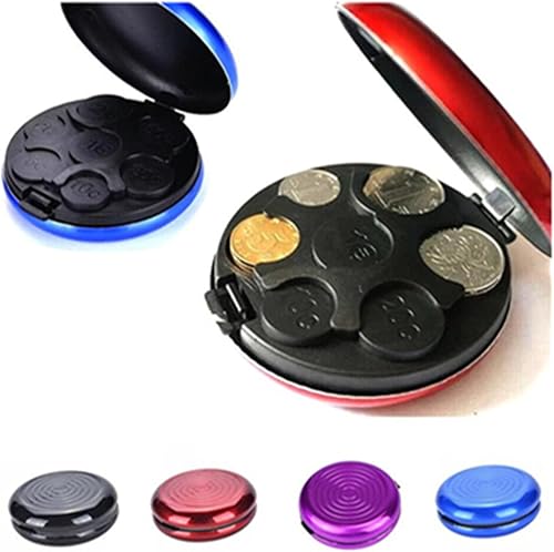 4 unids monedero Euro monedero dispensador de monedas de aluminio monedas monedero titulares