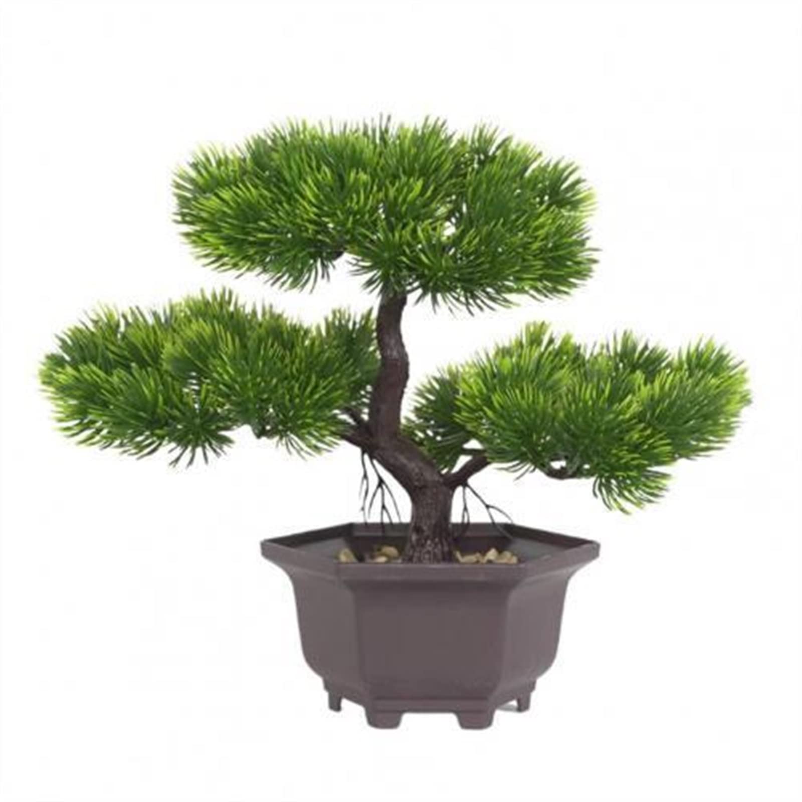 HCZKIUJY Artificial Bonsai Tree Artificial Plant Bonsai Realistic Beautiful Ornamental Simulation Pine Needles Cypress Plants Bonsai for Home Decoration Fake Plant Decoration (A)
