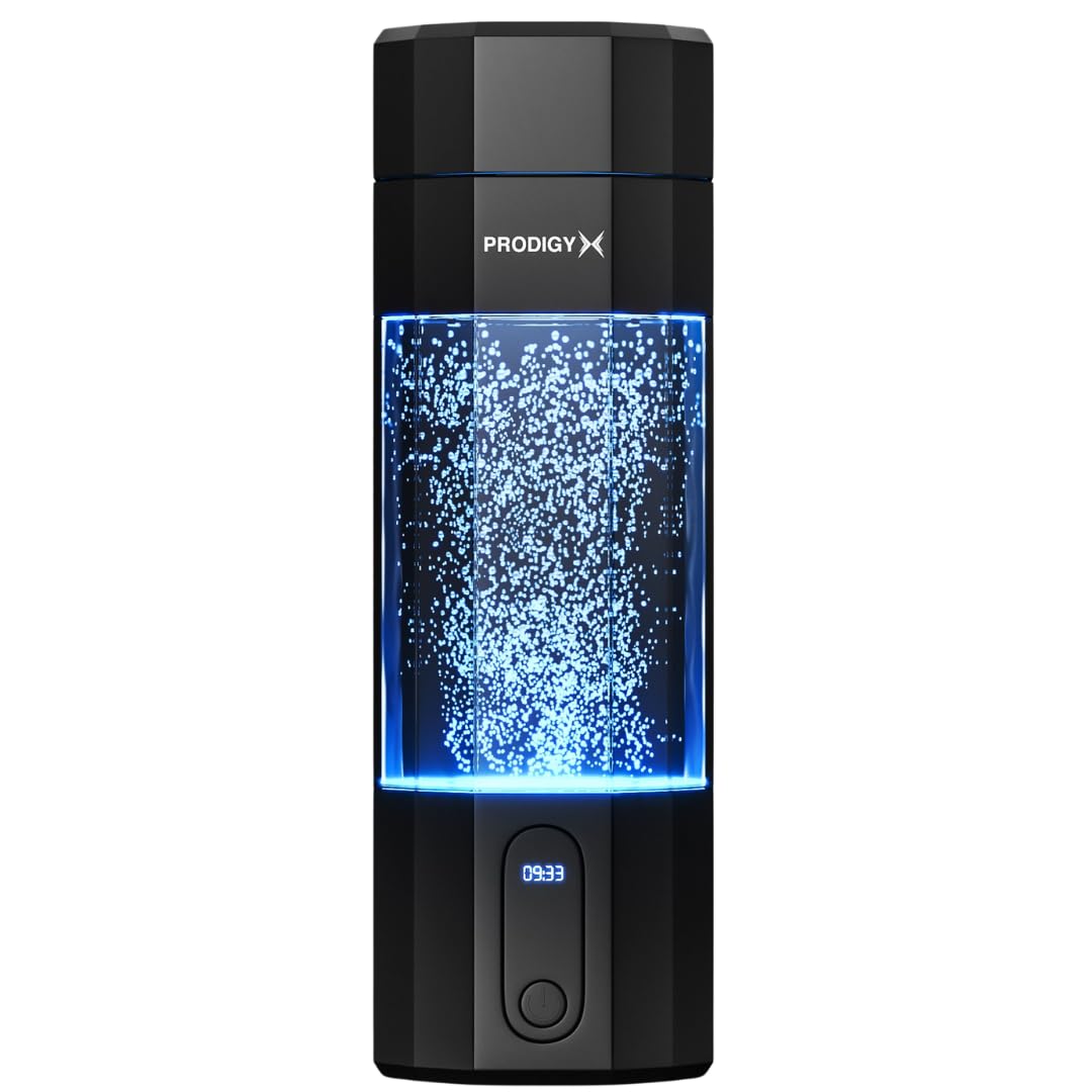 PRODIGY X Hydrogenated water bottle - up to 5.8 PPM of power - 210 ml for quick consumption - premium thick bottle - portable hydrogen generator - Australian-owned