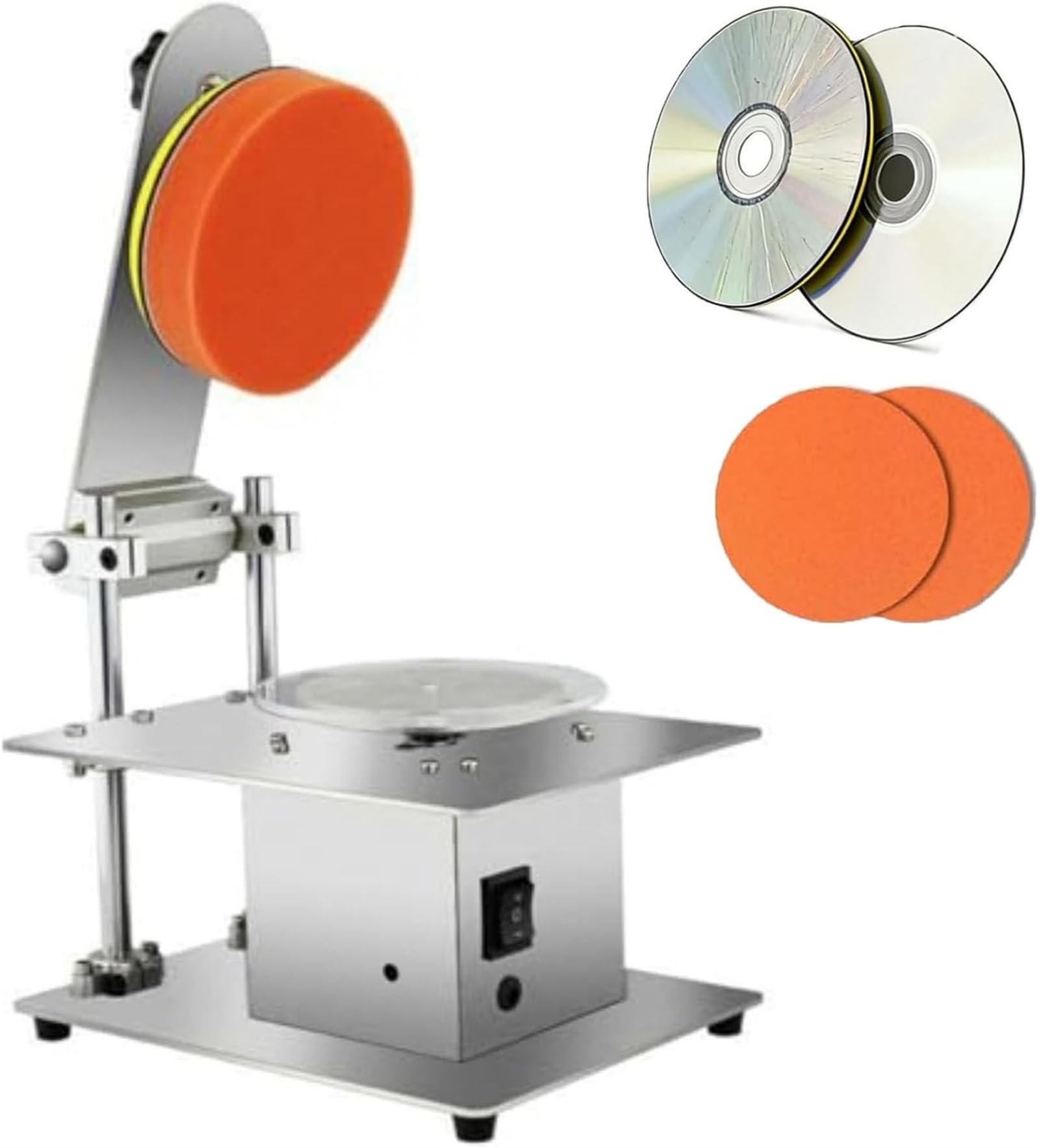 Macchina Elettrica per Pulizia E Riparazione Di Dischi DVD/CD, Macchina Elettrica per Riparazione Di Dischi Con Velocità Regolabile, Tasso Di Riparazione Fino Al 99%, Per Riparazione Di Graffi