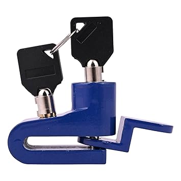 AllExtreme EXMDBB1 Mini Anti Theft Disc Brake Security Lock for Bicycle and Motorcycle (Blue)