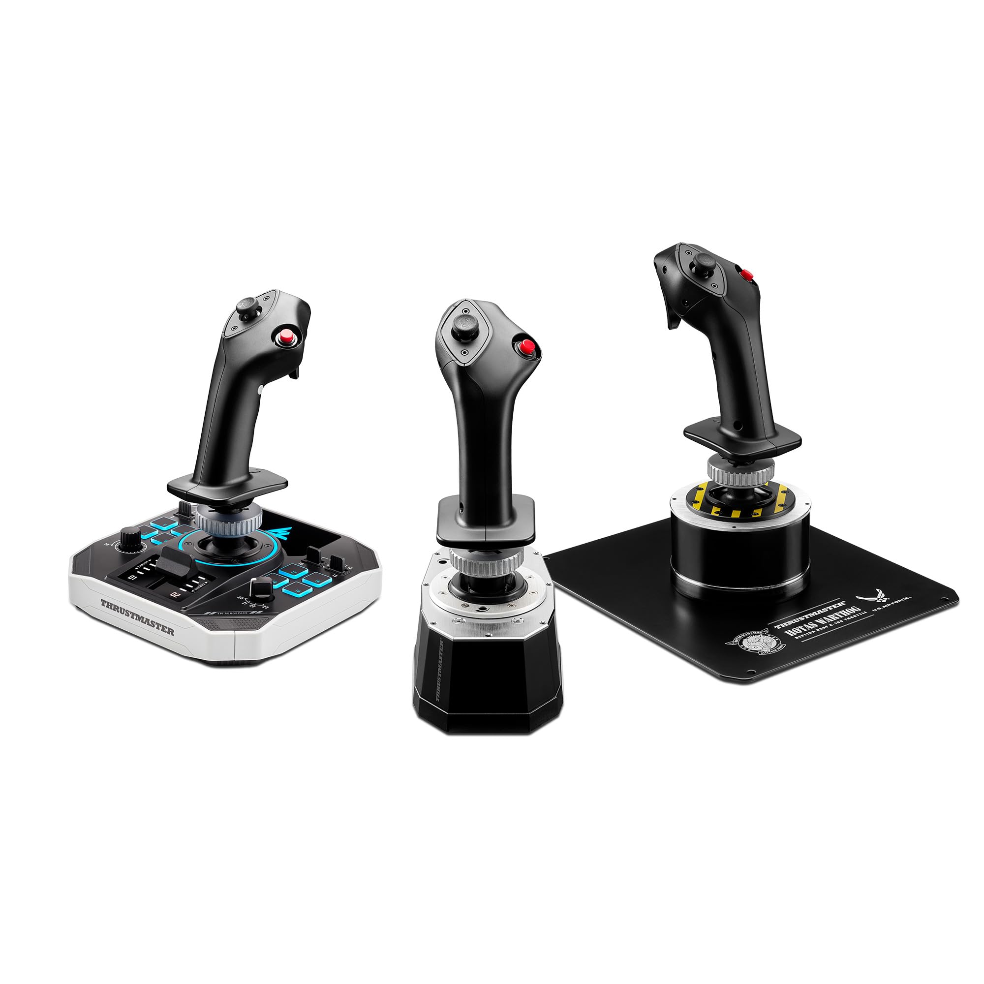 Thrustmaster Airbus Add-On Grip - Grip Oficial A300 y A400M | Réplica oficial 1:1, configuraciones A300/A400M, sensores H.E.A.R.T., 5 botones, gatillo dual y bloqueo de timón