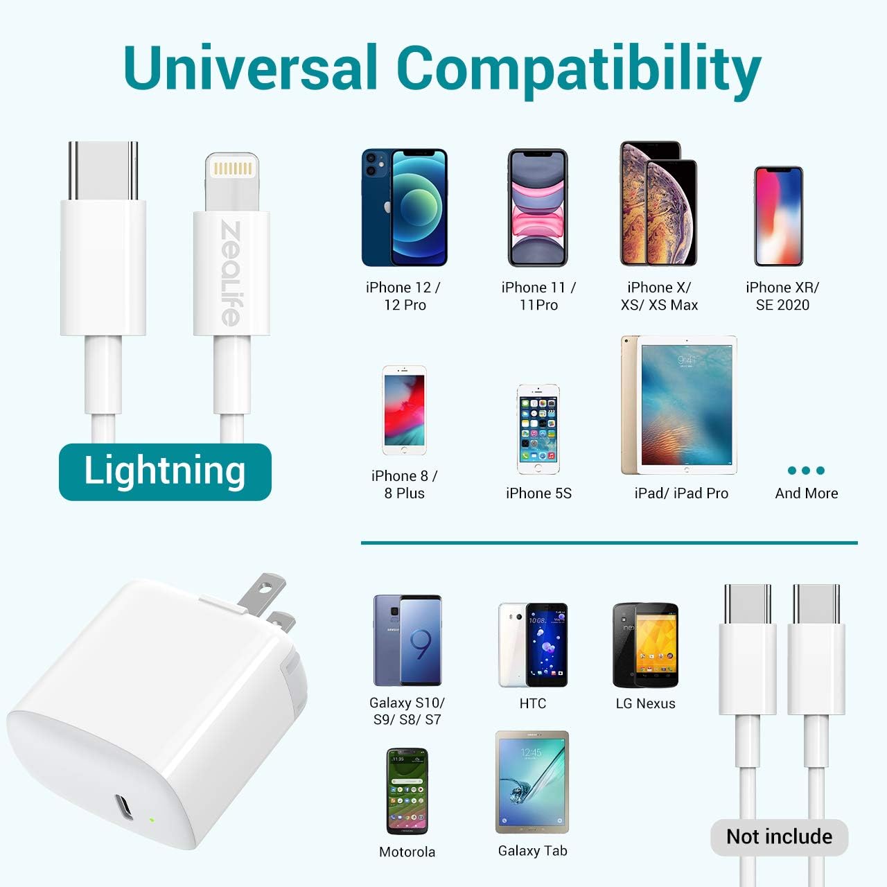 Chеареѕt 🛒 20W iPhone 13 Fast Charger, MFi Certified USB C Charger Block, PD 3.0 Power Adapter for New iPhone 12 11 Mini Pro Max SE 2020 XS XR 8 Plus iPad Pro Air with LED, Foldable Plug, USB C to Lightning Cord