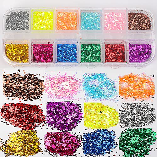 8 Sheets 3D Nail Art Sticker Self-Adhesive,Spearlcable Nail Art Decoration Kit,Holographic Butterfly Glitter Nail Powder,Fruit Nail Art Slices Iridescent Nail Sequins For Acrylic Nail Art Supplies (A) #TOP4