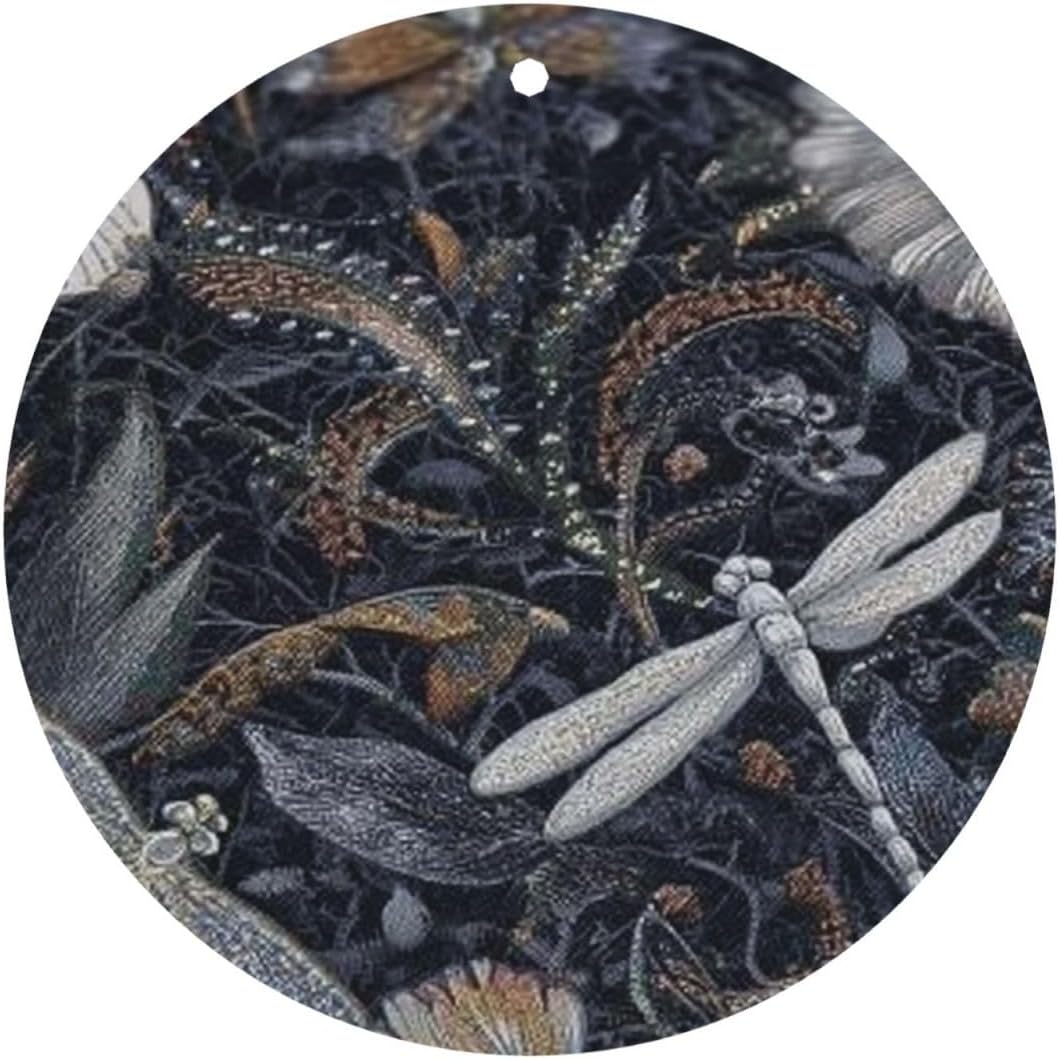 Car Air Freshener 24 PCS Dragonflies Grey Hanging Car Air Fresheners Auto Interior Decor Card Freshener Strong Scented Card Lavender Cars Scents for Office Bedroom Close Drawer Round Shape