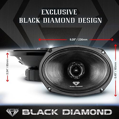 Miniatura 4 de BLACK DIAMOND Altavoz de rango medio 6x9 550 vatios 4 ohmios con tweeter Bullet XT69