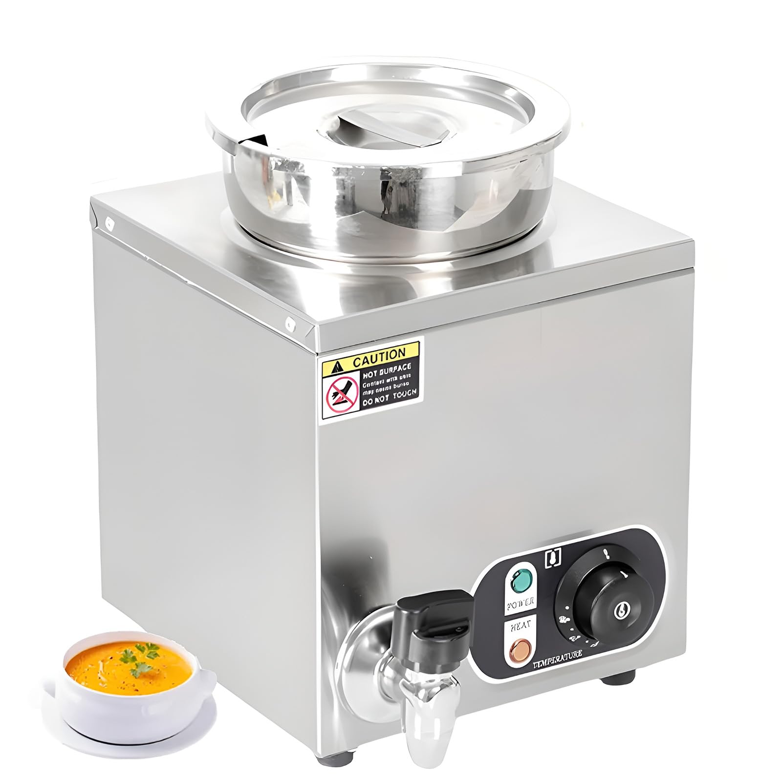 Chauffe-sauce électrique 7L en acier inoxydable à une tête