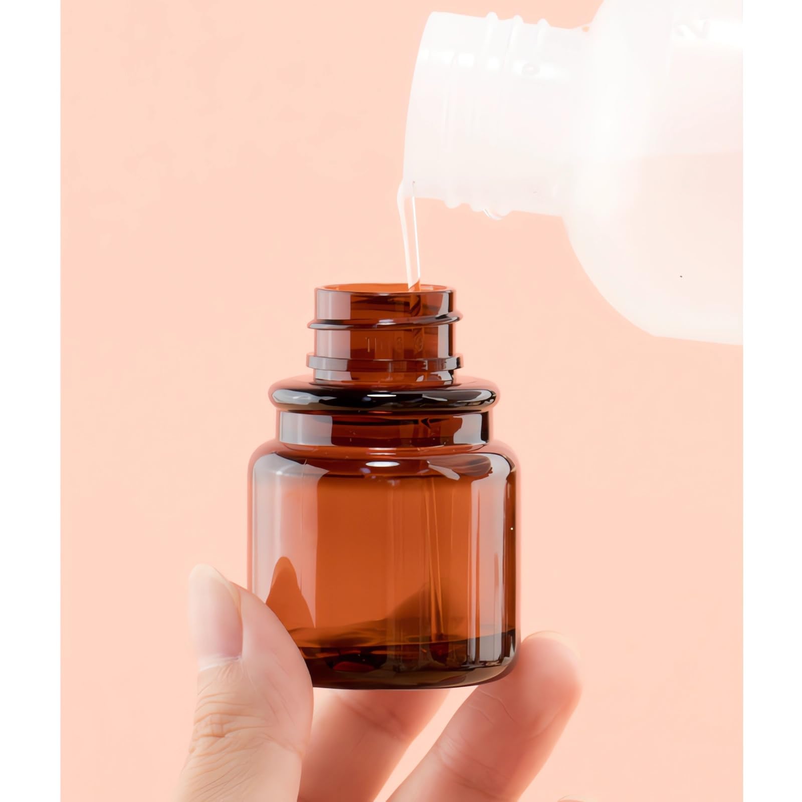24 Stück, 100ml Braun Plastik Kunststoff Pumpflasche Gelspender Flasche mit Lotion-Spender für Seife Kosmetik Lotionen Gels Cream
