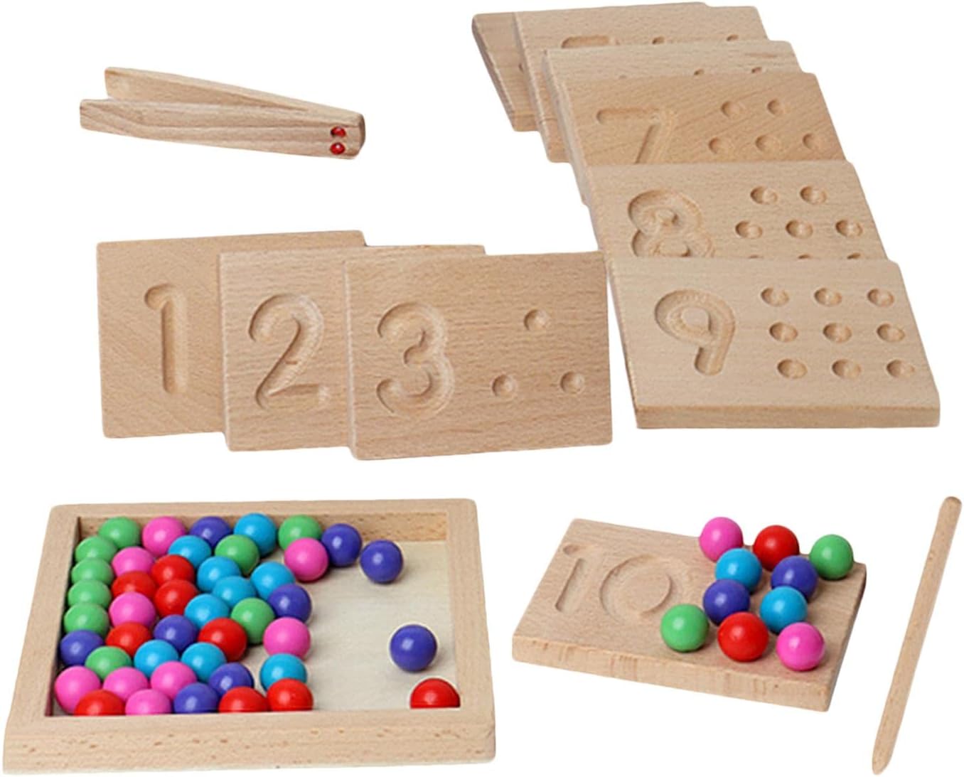 Lol Fun 木製おもちゃボードゲームクリップビーズゲームパズルボード 3歳から4歳までの初期教育ギフト4 5歳以上の男の子の女の子 おもちゃを学ぶためのモンテッソーリおもちゃ