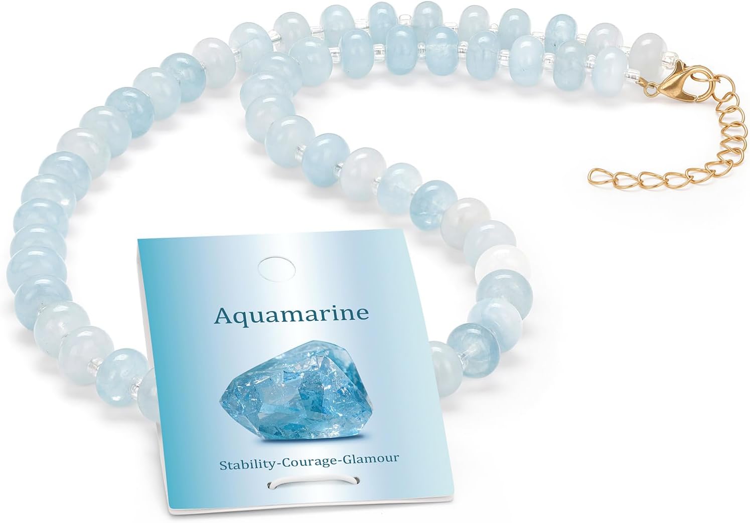 Raicegs Gemstone Beaded Necklace for Women Natural Stone Bead Choker Necklace Handmade Boho Summer Jewelry for Beach