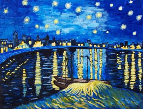 Van Gogh STARRY NIGHT ON THE RHONE Value Acrylic Painting Kit 11 x 14