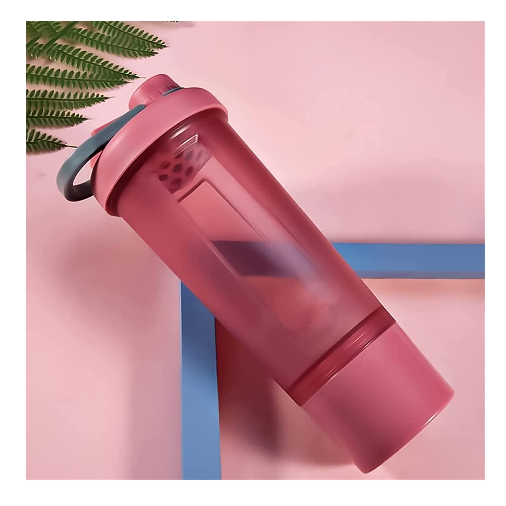 Botellín de Agua Botella de Agua Deportiva Botellas De Agua De Plástico Transparente, Botella De Agua Esmerilada Creativa Sin BPA Con Cuerda Portátil, Taza De Té De Viaje Botella Agua ( Color : Waterm